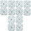 12 SQUARE STUD ELECTRODE PADS FOR TENS MACHINES 3.5mm Stud 1