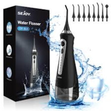 SEJOY Water Flosser Cordless Dental Oral Irrigator for Teeth Cleaner 8 Jet Tips