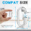 50PCS M3.5 Stainless Steel Chain Links 1.45" D-Shape Locking Hooks 2