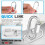 50PCS M3.5 Stainless Steel Chain Links 1.45" D-Shape Locking Hooks 4