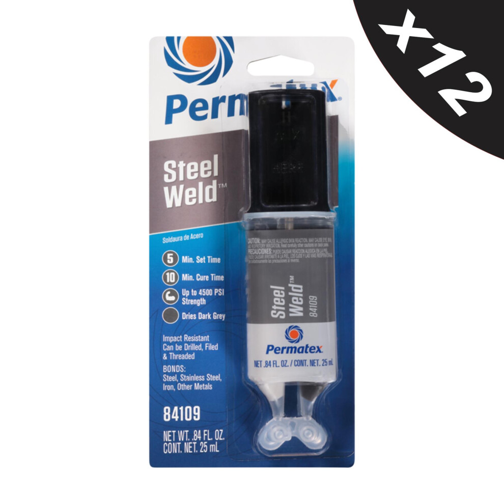 Permatex Multi Metal Epoxy Syringe Chemical Epoxy Metal Repair Dual Syringe 12X50ml 5056820501888
