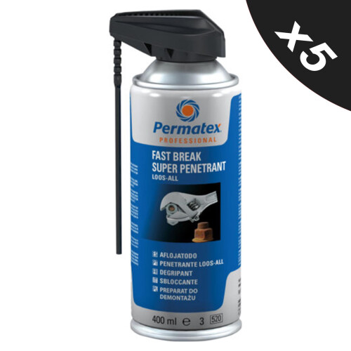 Multi Purpose Maintenance Spray Lubricant Rust Inhibitor Permatex 5x400 ml