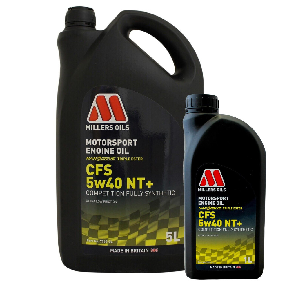 MILLERS 5w40 Fully Synthetic Engine Oil - 6L Motorsport CFS 5w40 NT+ - Image 2