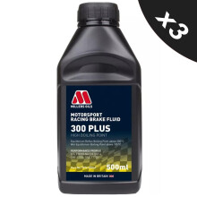 MILLERS Motorsport Racing Brake Fluid 300+ High Temperature Brake Fluid 3x500ml