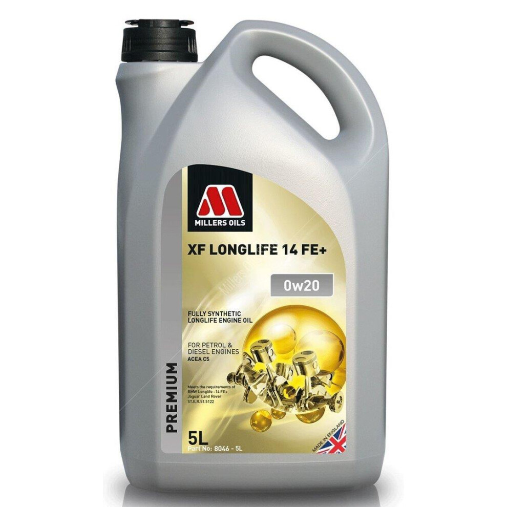 Millers Oil XF Longlife 14FE+ 0W20 Fully Synthetic Engine Oil - BMW LL-14FE+ 5L