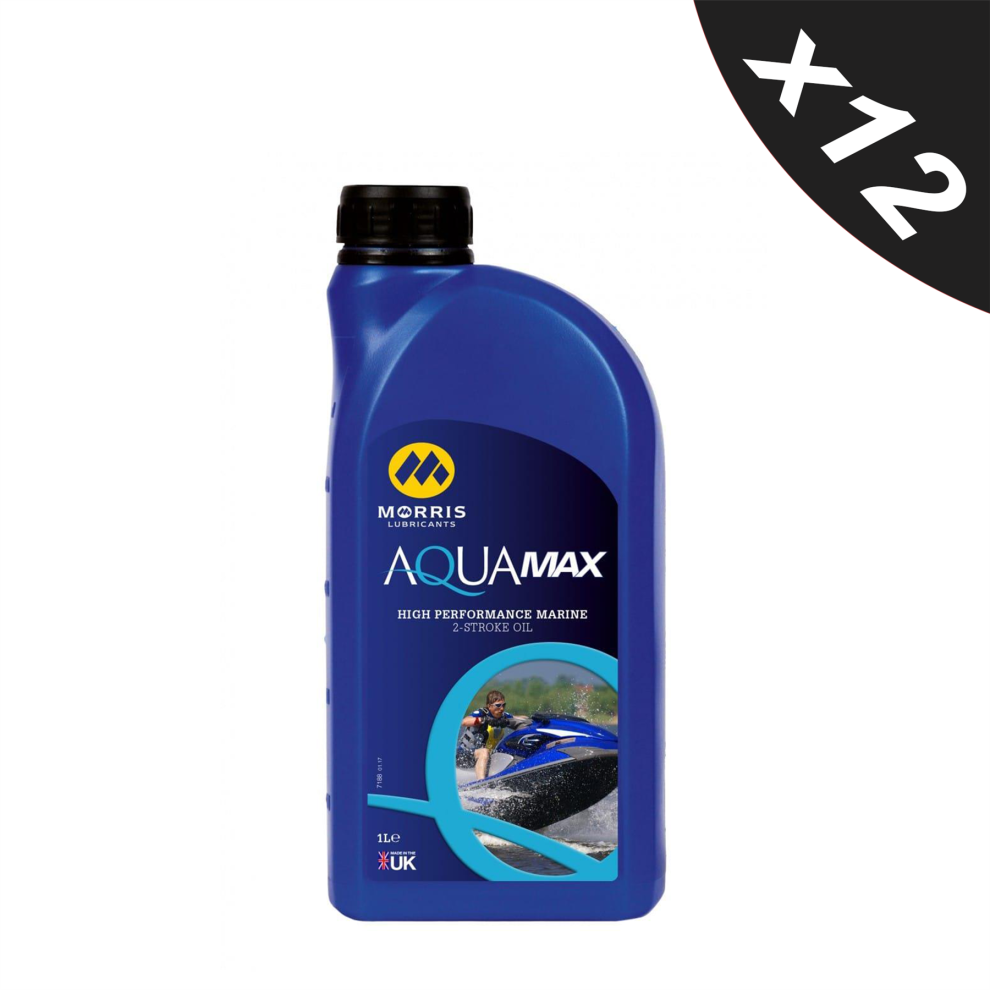 Morris Aqua Max 2 High Performance Marine 2 Stroke Engine Oil Tc-W3, R-94102B 12X1l 5056820504841