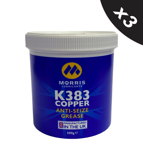 MORRIS Copper Grease Slip Multi Purpose Anti Seize Assembly Compound 3x500g