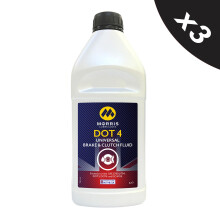 3x1L MORRIS DOT 4 Brake & Clutch Fluid DOT4 FMVSS 116 DOT 3 and DOT 4