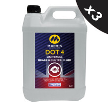 3x5L MORRIS DOT 4 Brake & Clutch Fluid DOT4 FMVSS 116 DOT 3 and DOT 4
