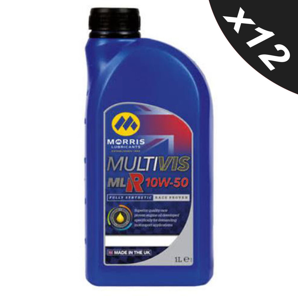 Morris Multivis Mlr 10W-50 Fuly Synthetic Racing Engine Oil Api Sn / Cf 12X1l 5056820505527