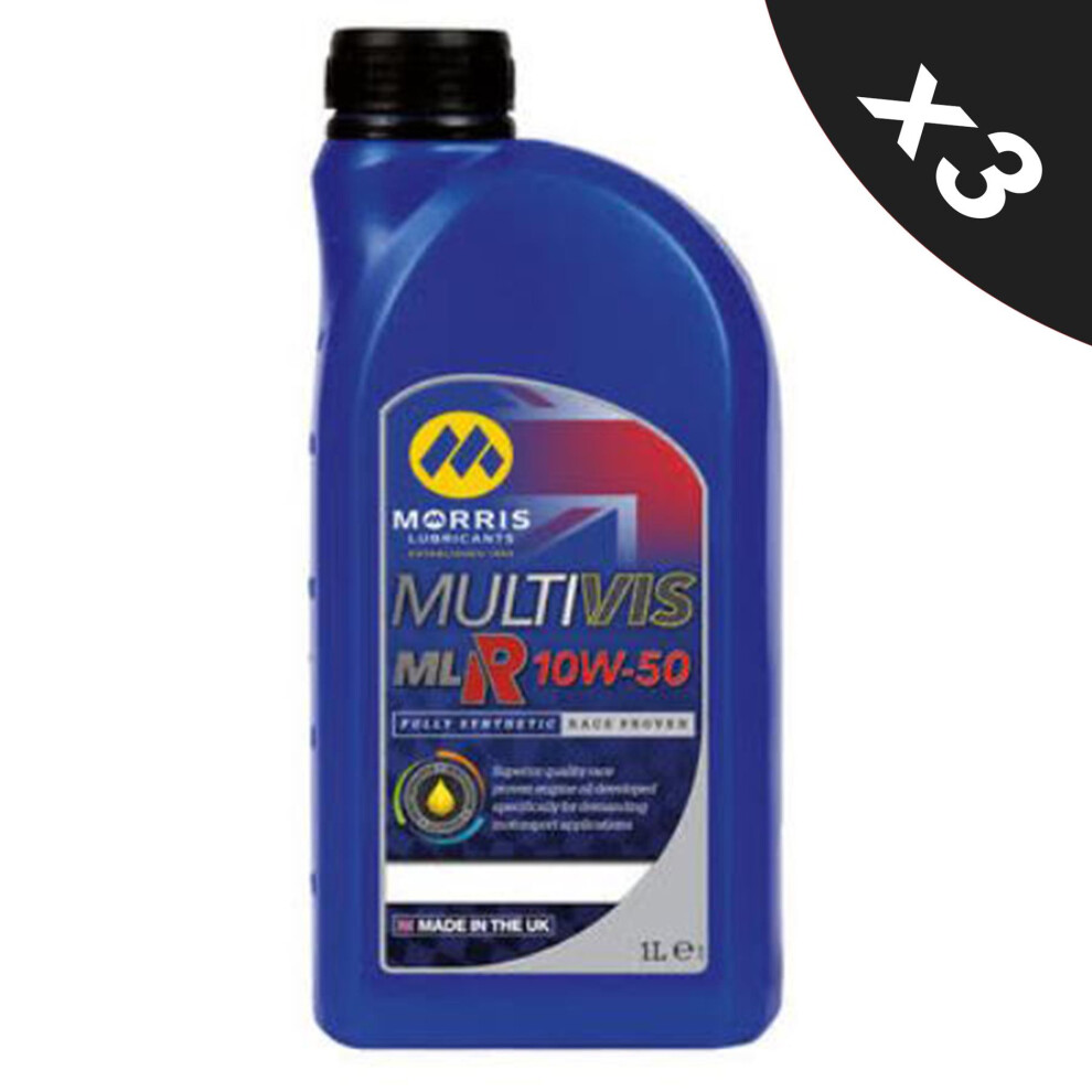 Morris Multivis Mlr 10W-50 Fuly Synthetic Racing Engine Oil Api Sn / Cf 3X1l 5056820505541