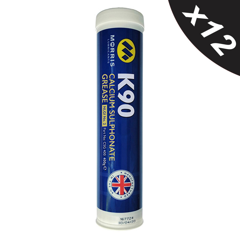 Morris K90 Calcium Sulphonate Grease For Marine & Heavy Mobile Equipment 12X400g 5056820505756