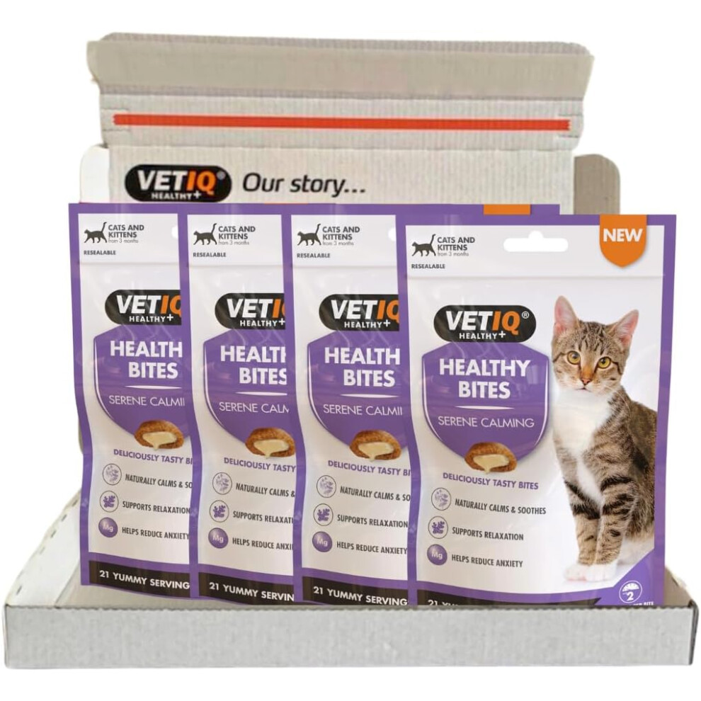 (Serene Calming) VETIQ Healthy Bites Denti-Care Treats For Cats & Kittens, Helps to Prevent Plaque, Reduce Tartar Build Up & Contains Parsley-image-OPC-PFHFC8N-NEW