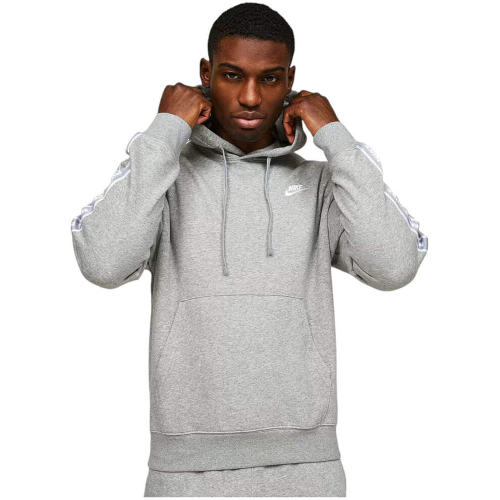 Nike (Hoodie, Medium) Aries Club Tape Mens Tracksuit In Grey