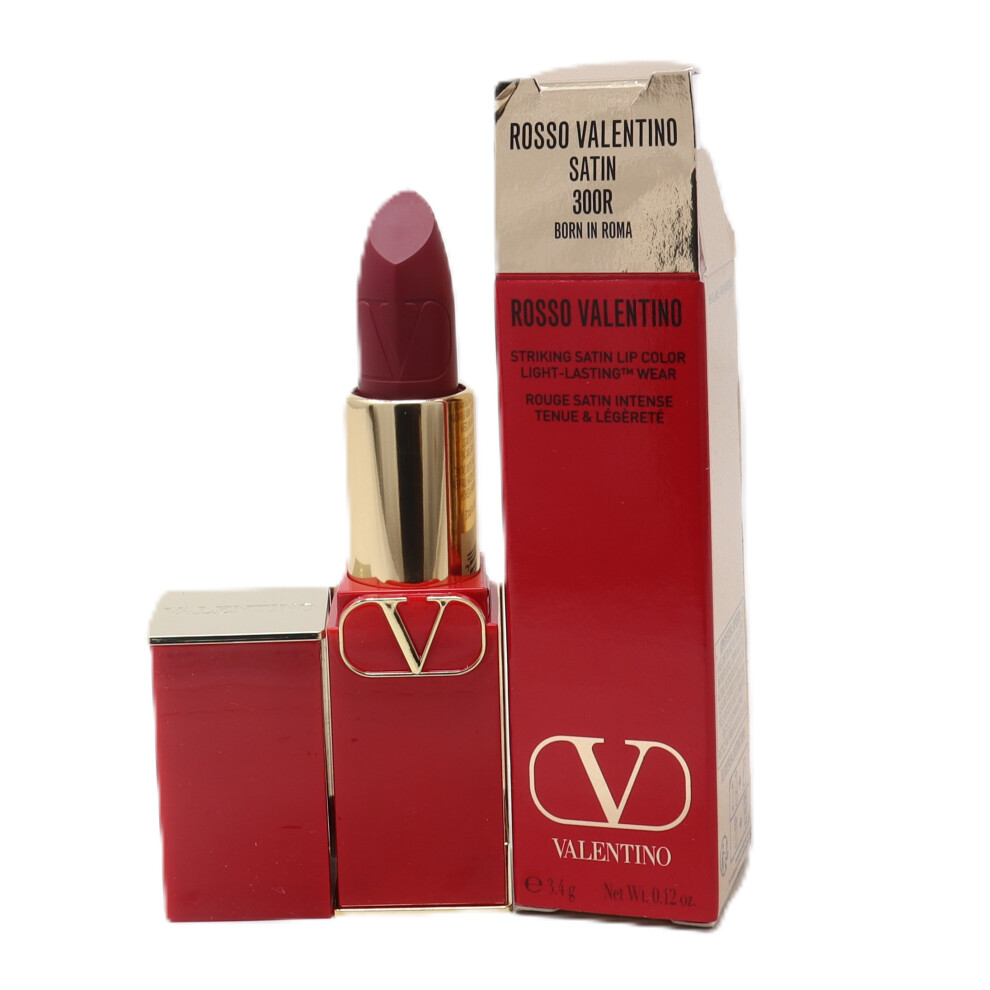 (300R Born In Roma (Satin)) Valentino Rosso Valentino Satin Lip Colour  0.12oz/3.4g New With Box