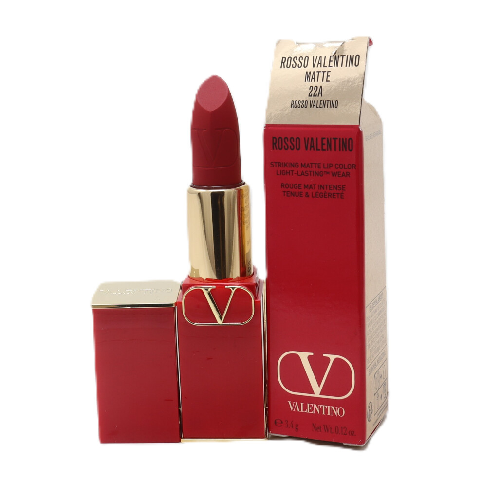 (22A Rosso Valentino (Matte)) Valentino Rosso Valentino Satin Lip Colour  0.12oz/3.4g New With Box