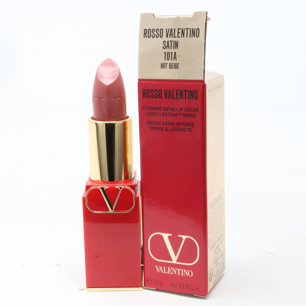 (101A Hot Beige) Valentino Rosso Valentino Satin Lip Colour  0.12oz/3.4g New With Box