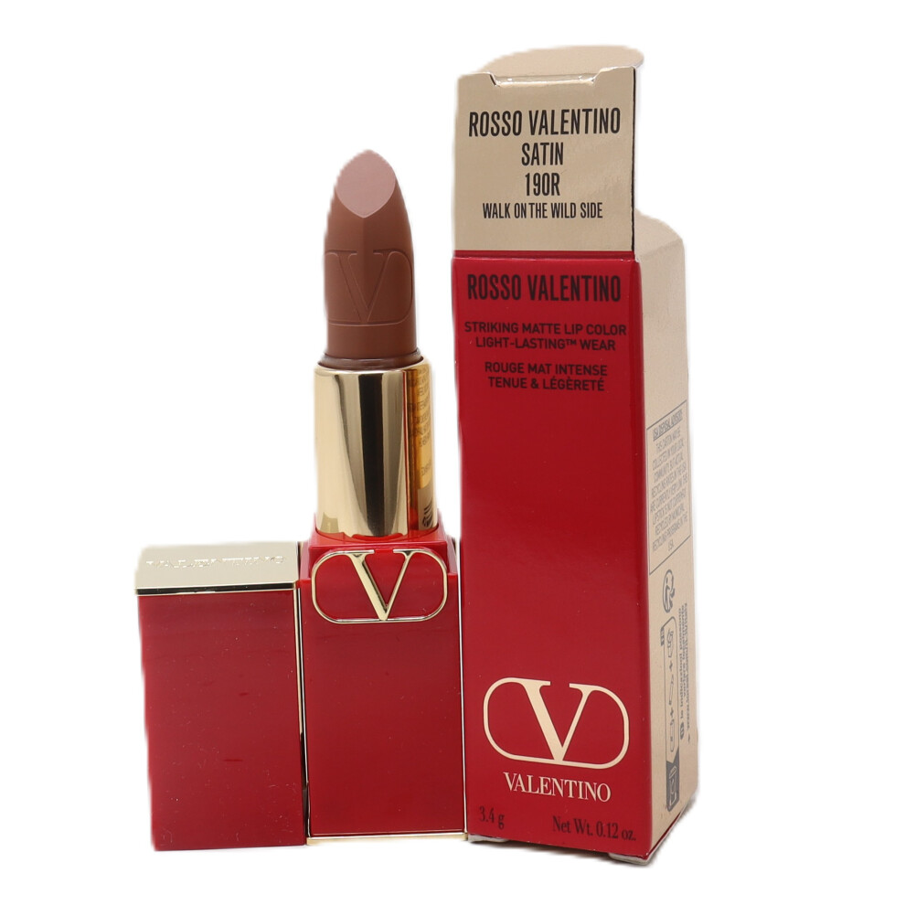 (190R Walk On The Wild Side (Satin)) Valentino Rosso Valentino Satin Lip Colour  0.12oz/3.4g New With Box