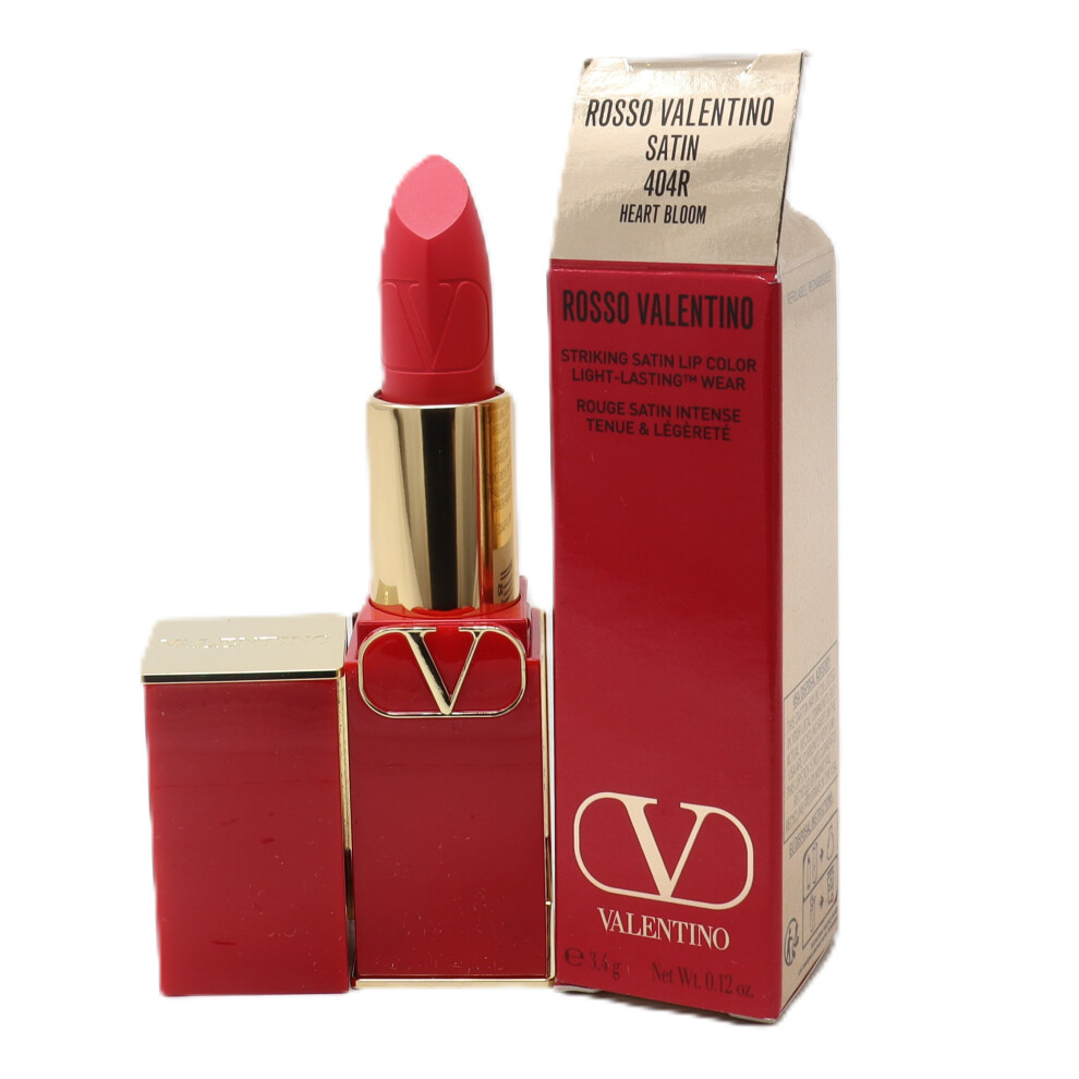 (404R Heart Bloom (Satin)) Valentino Rosso Valentino Satin Lip Colour  0.12oz/3.4g New With Box