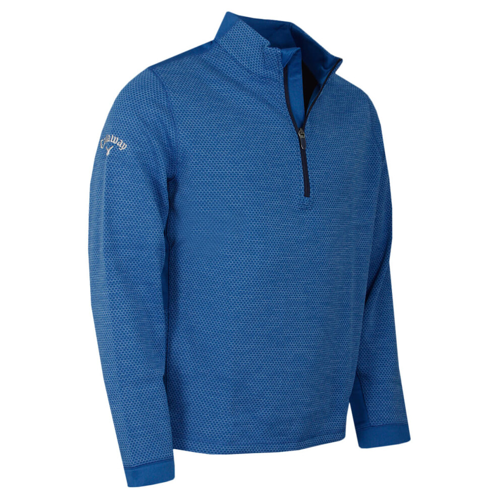 (XXL, Hawiian Surf) Callaway Golf Mens 2024 Hex Textured Sustainable Thermal Fleece Baselayer