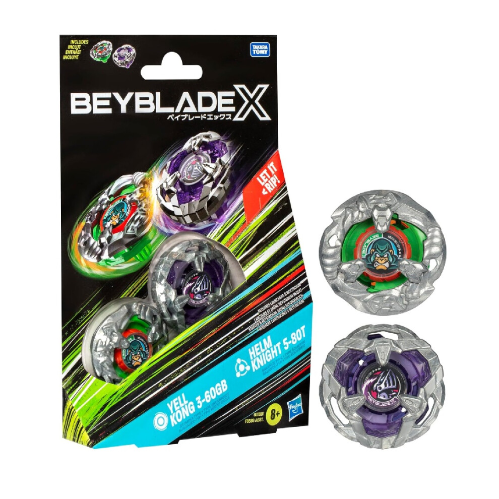 Beyblade X Yell Kong 3-60GB and Helm Knight 5-80T Top Dual Pack