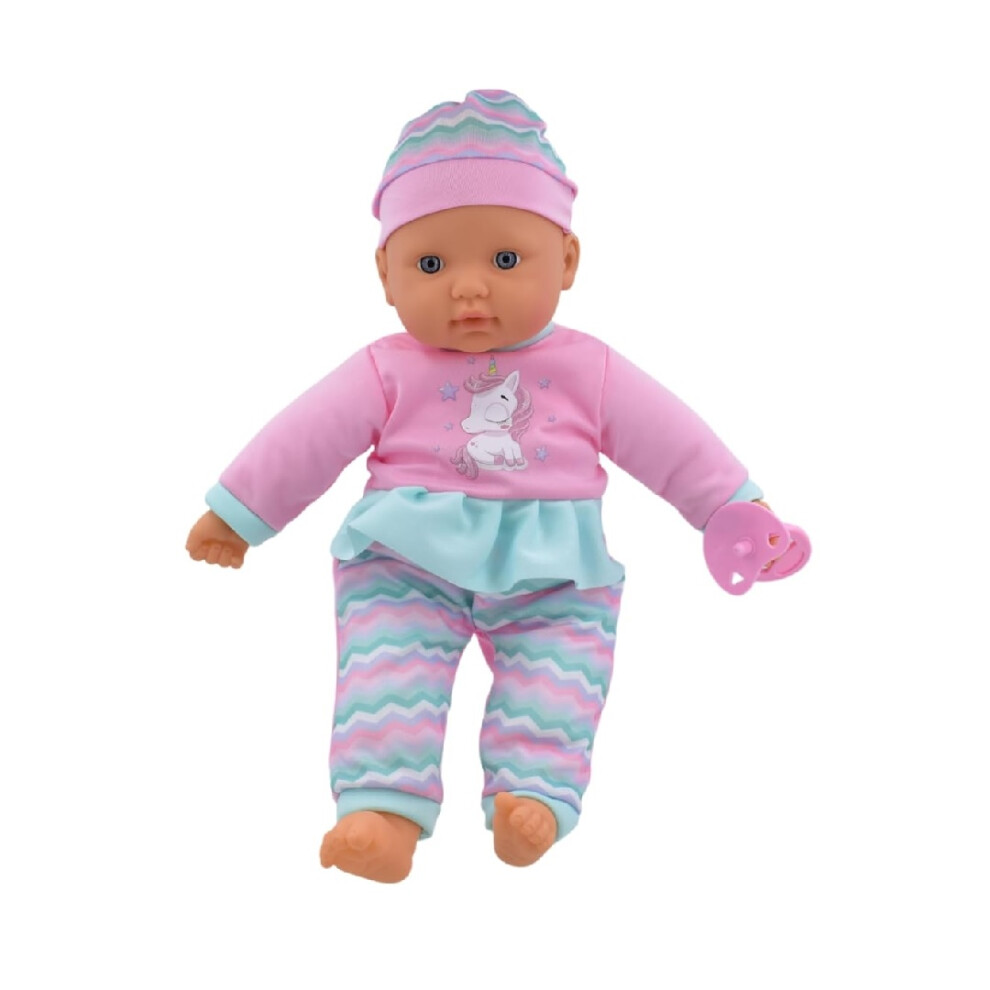 Lullaby Baby 16" Soft Baby Doll With Bottle & Dummy
