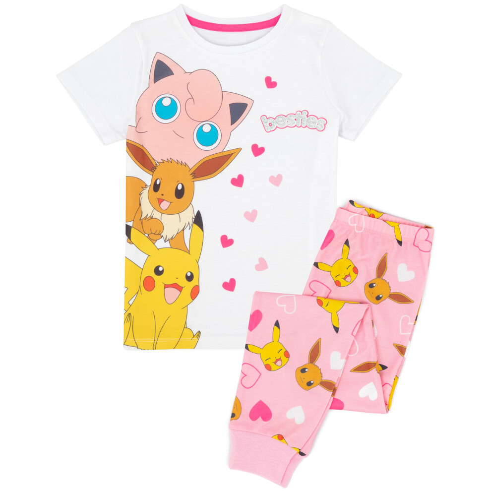 (6-7 Years) Pokemon Long Sleeve Long Leg Pyjama Set (Girls Pink)