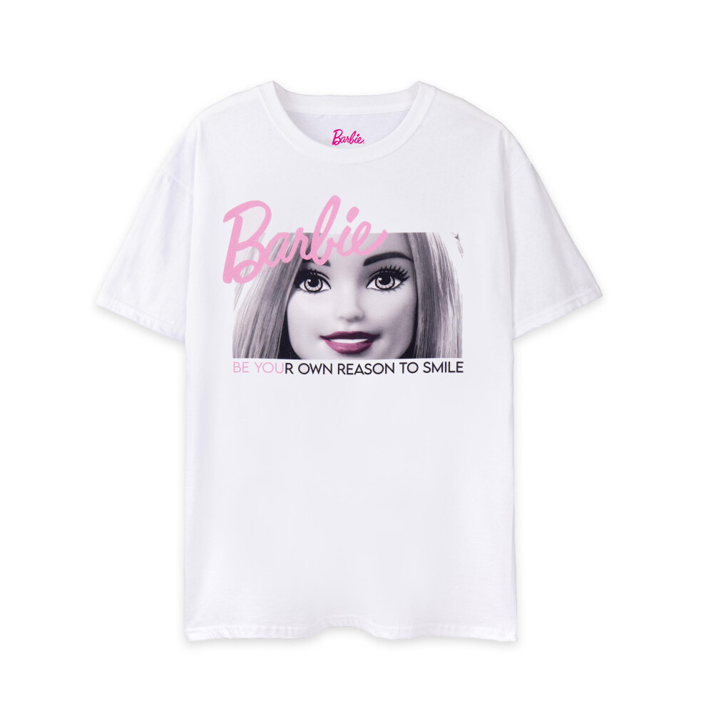 (XL) Barbie Oversized T-Shirt Womens Ladies Doll Inspirational White Top
