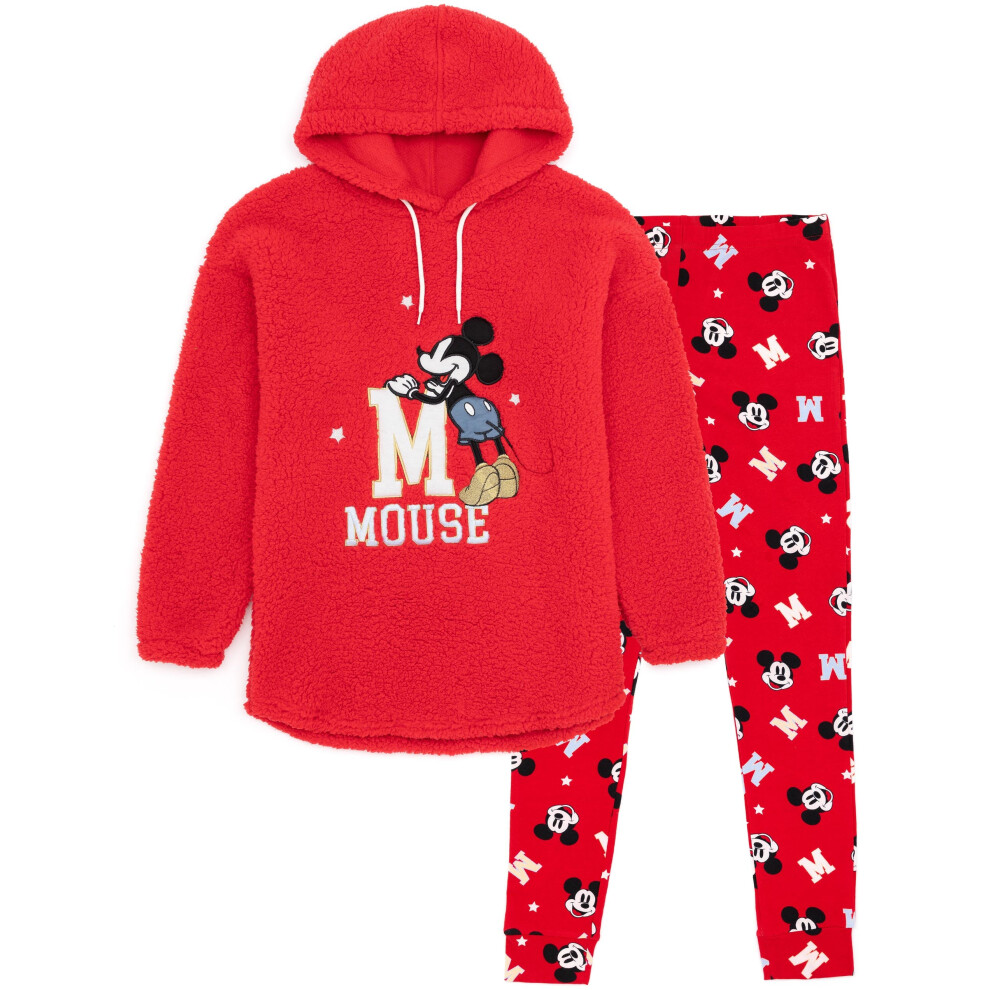 (X-Large) Disney Long Sleeve Long Leg Pyjama Set (Womens Red)