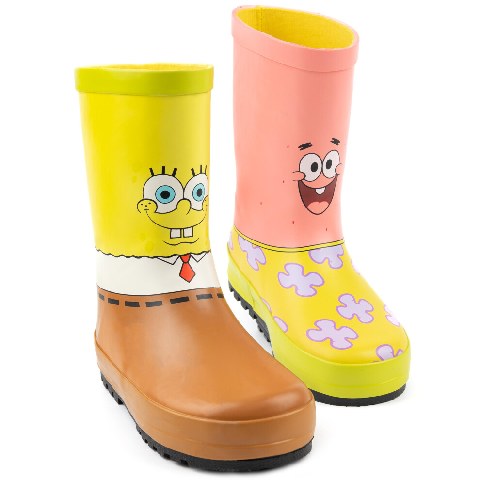 (4 UK Child) SpongeBob SquarePants Wellington Boots without Handles (Unisex Kids Multicoloured)