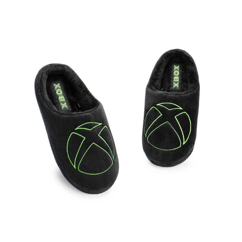 (11-12 UK) Xbox Mule Slippers (Mens Black)