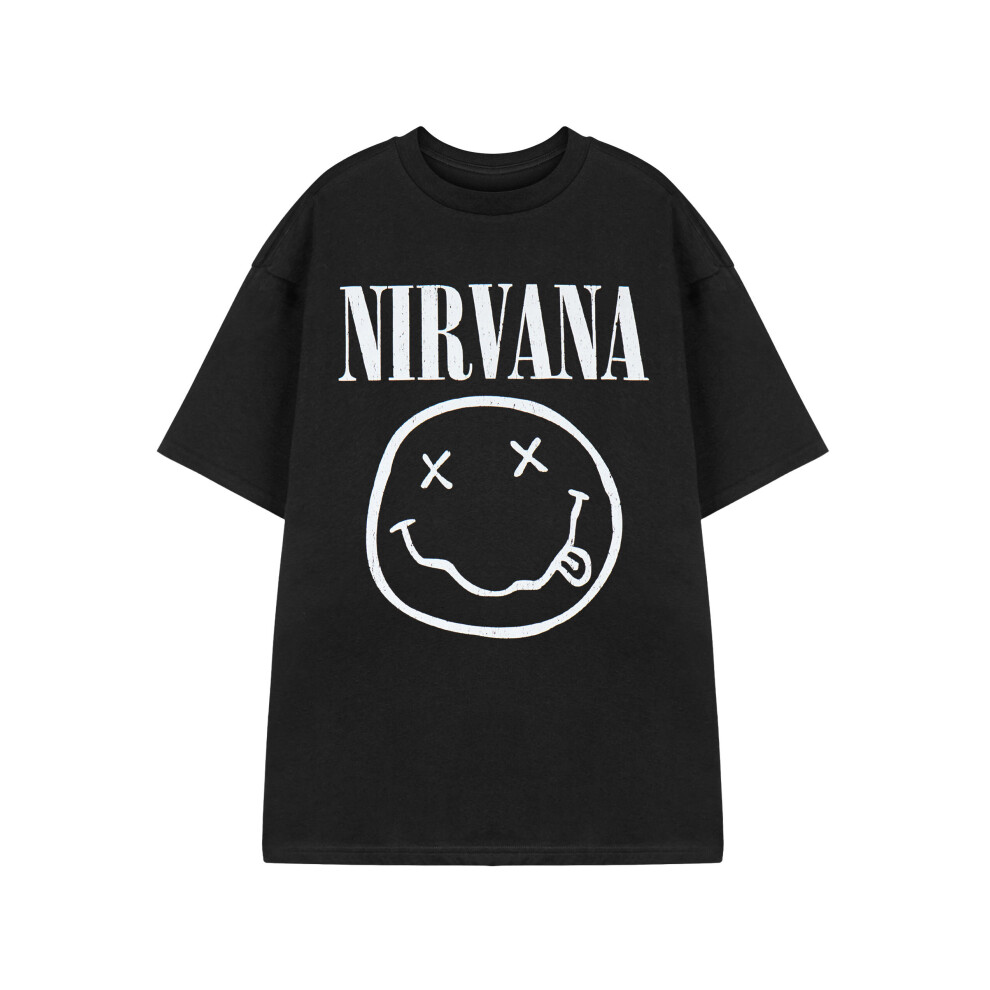 (Medium) Nirvana Short Sleeved T-Shirt (Mens Black)
