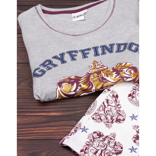 Harry Potter (L) Harry Potter Womens Grey Gryffindor Pyjamas 2