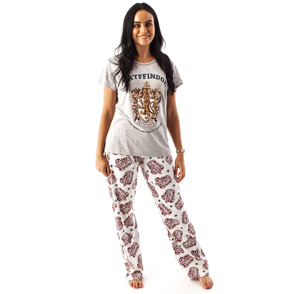 (L) Harry Potter Womens Grey Gryffindor Pyjamas