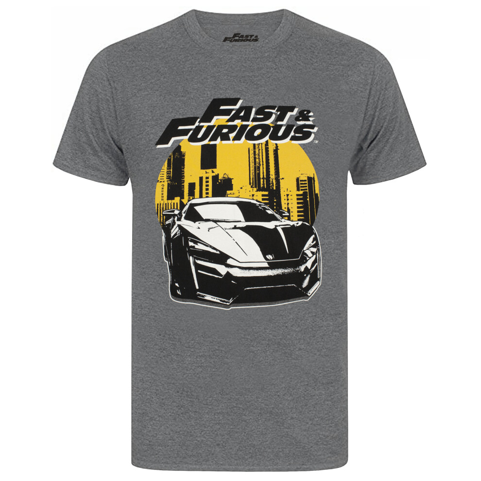 (Large) Fast And Furious Short Sleeved T-Shirt (Mens Grey)