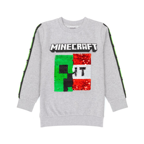 Minecraft (9-10 Years) Minecraft Sweatshirt (Unisex Kids Grey) 1