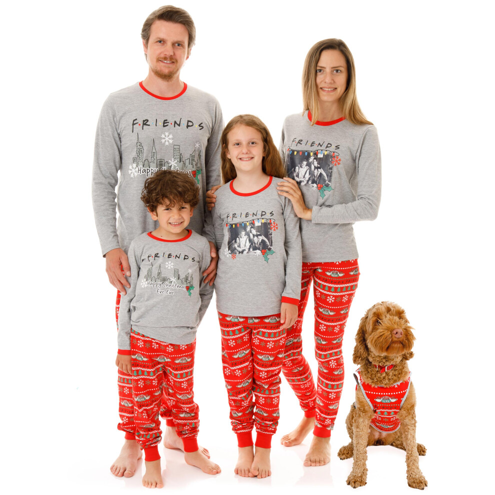 (Girls, 9-10 Years) Friends Christmas Family Pyjamas PJs Men Women Boys Girls Pets