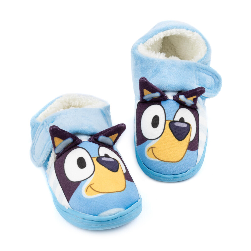 (8 UK Child) Bluey 3D Slippers (Boys Blue)