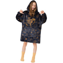 Harry Potter Blanket Hoodie (Unisex Kids Blue)