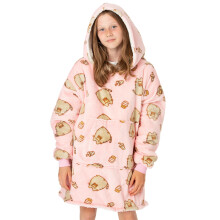 Pusheen Blanket Hoodie for Kids - Pink, Unisex Oversized Wearable Blanket, Officially Licensed, One Size Fits Most
