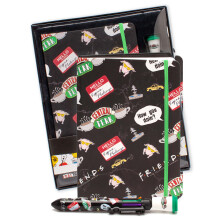 Friends Composition Notebook and Pen (Womens Black)