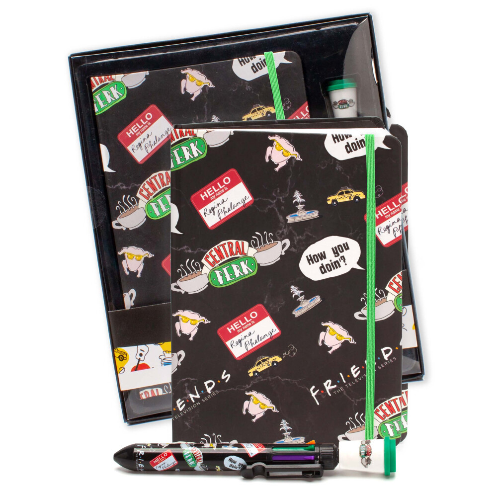 Friends Composition Notebook and Pen (Womens Black)