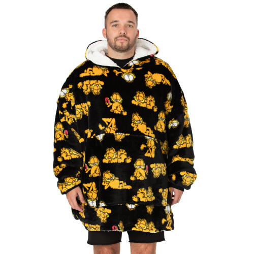 Garfield Blanket Hoodie (Unisex Black)