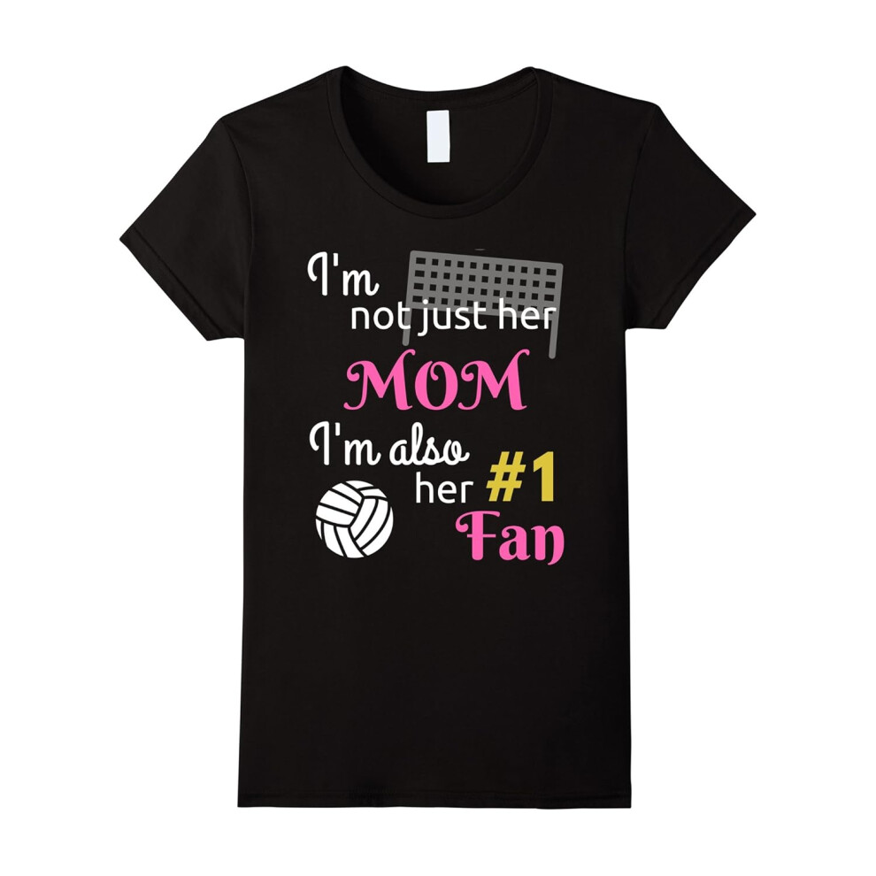 (M) Womens Mom Fan I love Volleyball T shirt-Father's Day