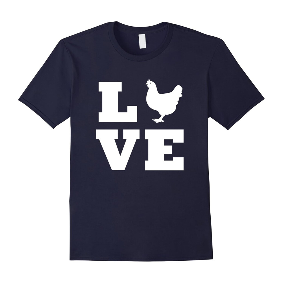 (M) I love Chickens T-Shirt Chicken Lovers T-Shirt-Father's Day