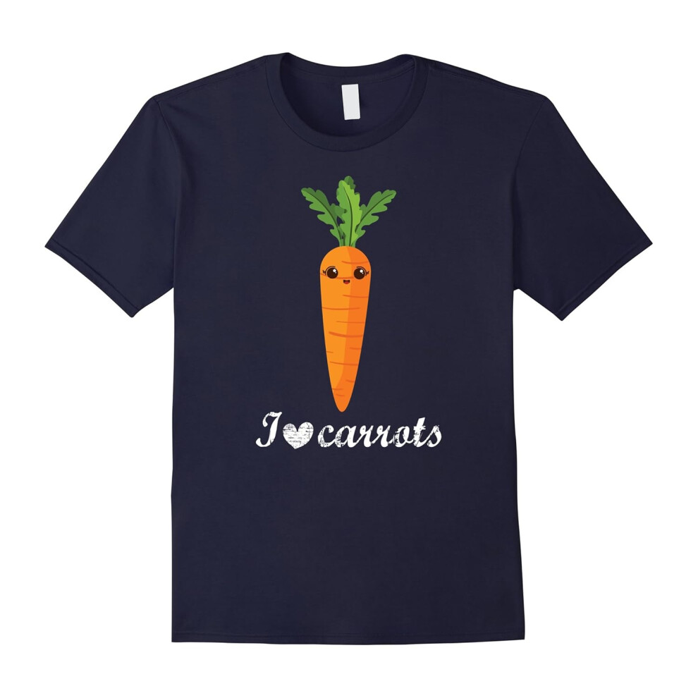 (XXXL) Carrot Shirt: I Love Carrots Cute Funny Vegetable Vegan Gift-Father's Day