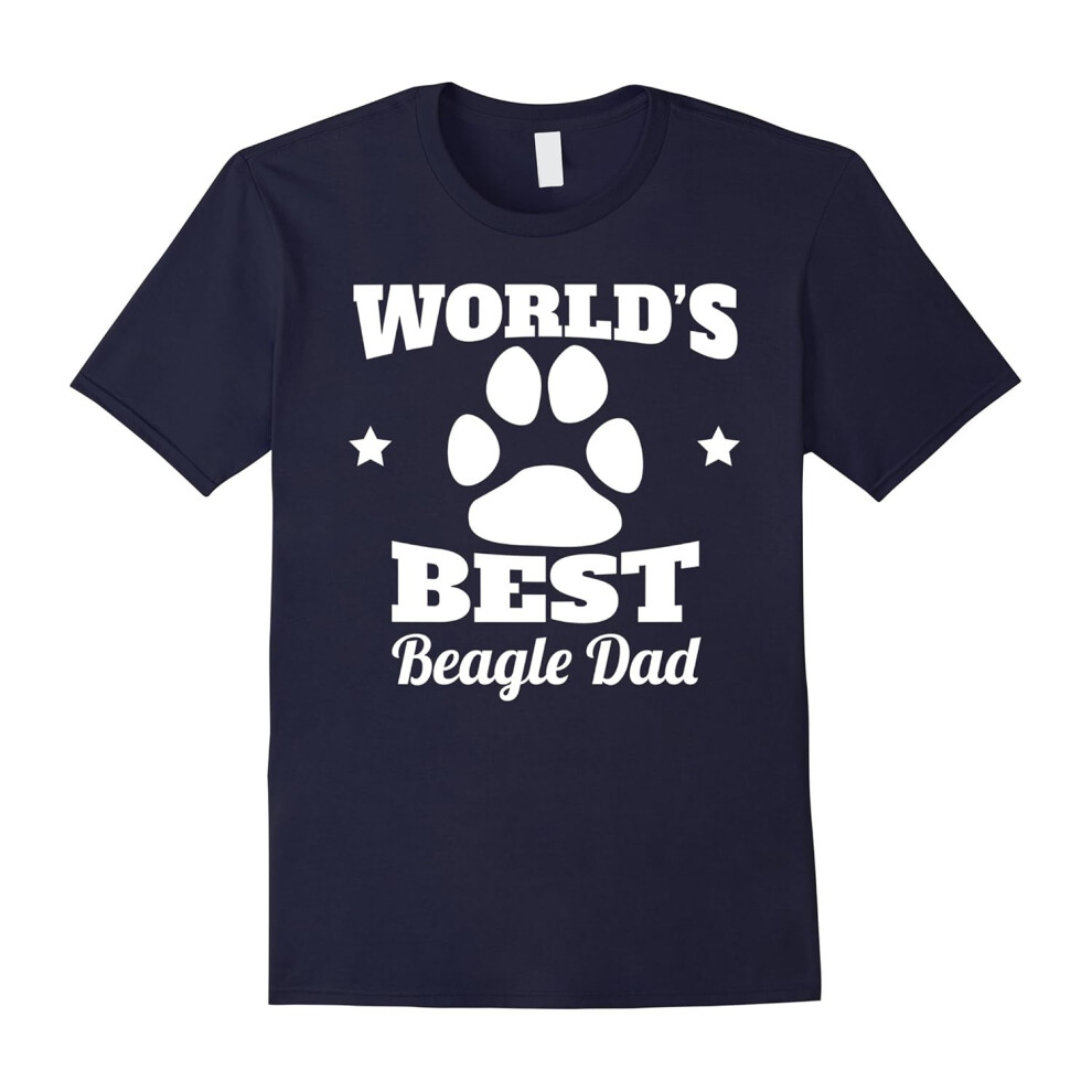 (S) Men's World's Best Beagle Dad Dog Owner T-Shirt-Father's Day