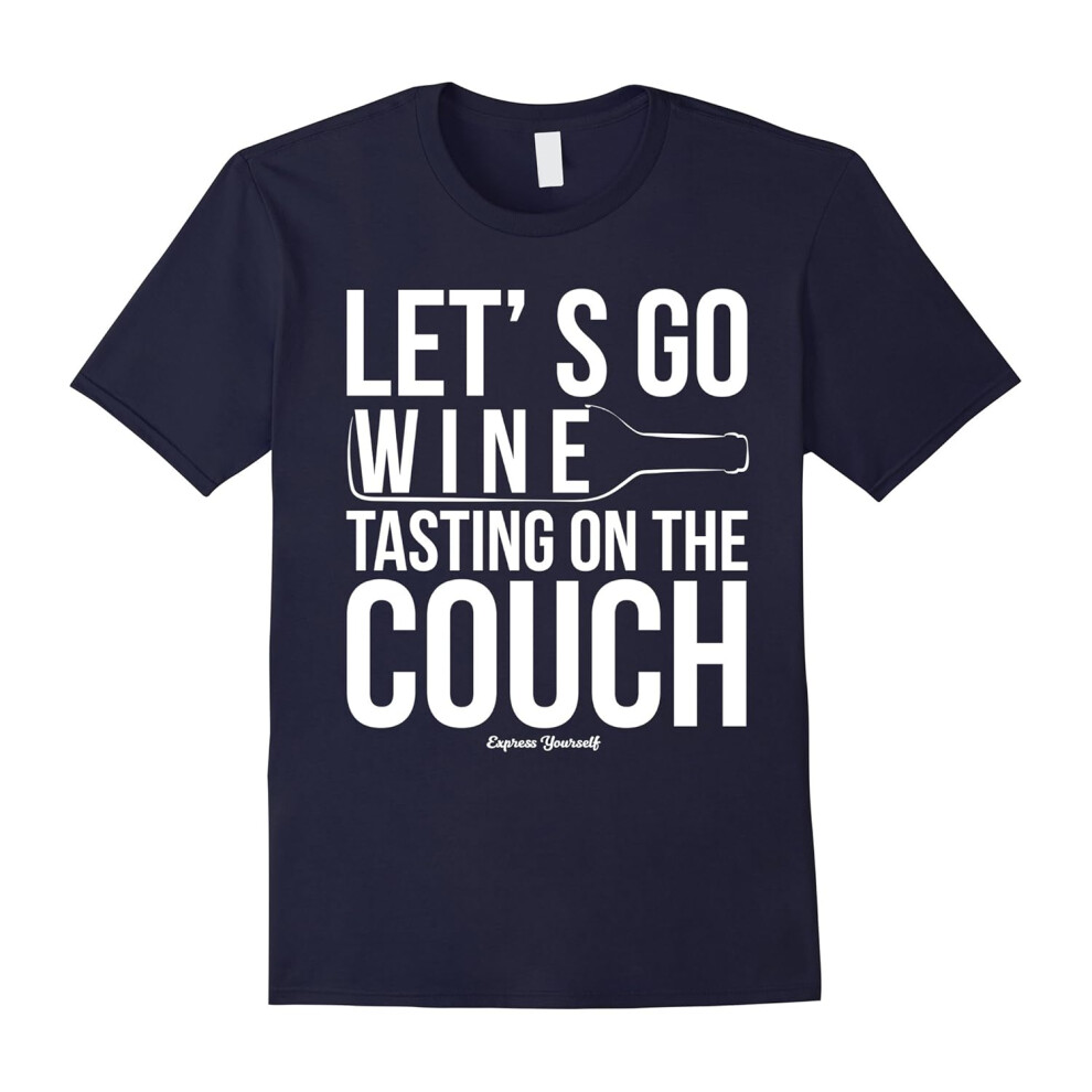 (L) Wine Tasting On Couch Wine Lover T-shirt-Father's Day