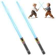 Space Sword Telescopic Lightsaber 7-Color LED Lights Realistic Sound Effects Mute Mode & 60-Inch Extendable Epic Role-Play Sword for Kids Ages 3+