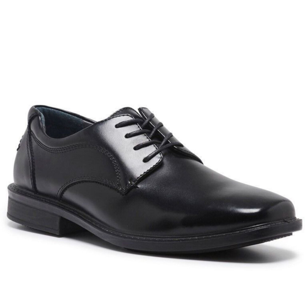 (Black, UK 6) HUSH PUPPIES HEATHCOTE Leather Everyday Shoes Lace Up Extra Wide Work Business